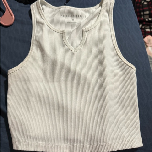 little white cropped tank top - Picture 1 of 2